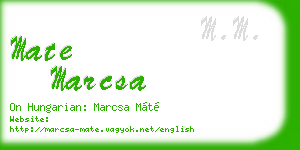 mate marcsa business card