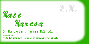 mate marcsa business card